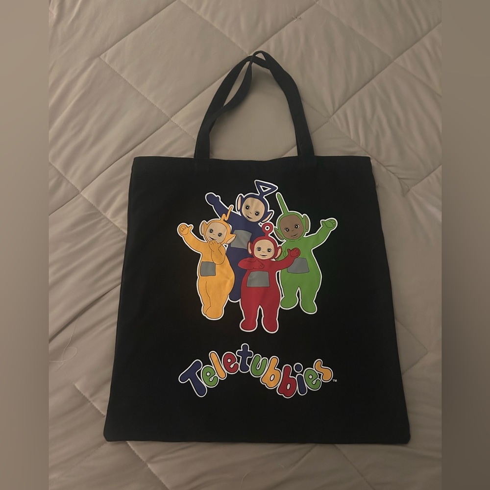 Cakeworthy x Teletubbies Black Canvas Tote Bag